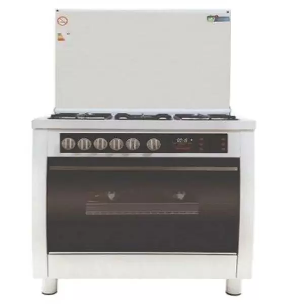 اجاق گاز 5 شعله فردار تمام لعاب سفید PLATINUM-WW plus تاکنو گاز (تک فر-با ترموکوبل )کد:022662